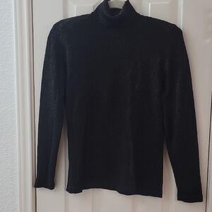 Vintage Lillie Rubin Black Sparkle Sweater Sz Med